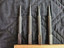 Vintage 4-Piece ~ Punch & Nail Set ~ Different Sizes ~ Unmarked 