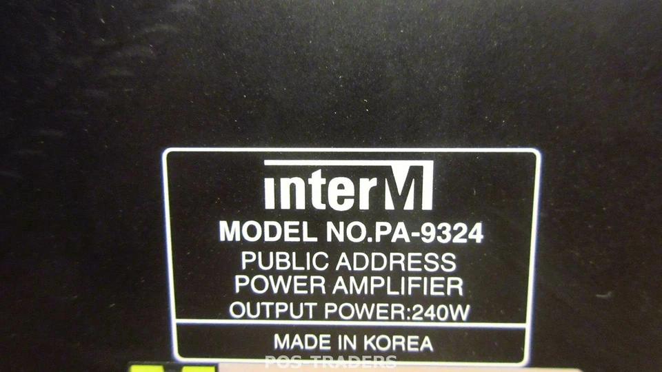 INTER-M PA-9324 Public Address Power Amplifier 240 watts (mono) 70Hz to 18kHz - Bild 4 von 4