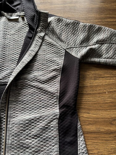 Athleta Jacket Women's Small Black/Gray Full Zip Activewear Long Sleeve Hooded - Picture 5 of 9