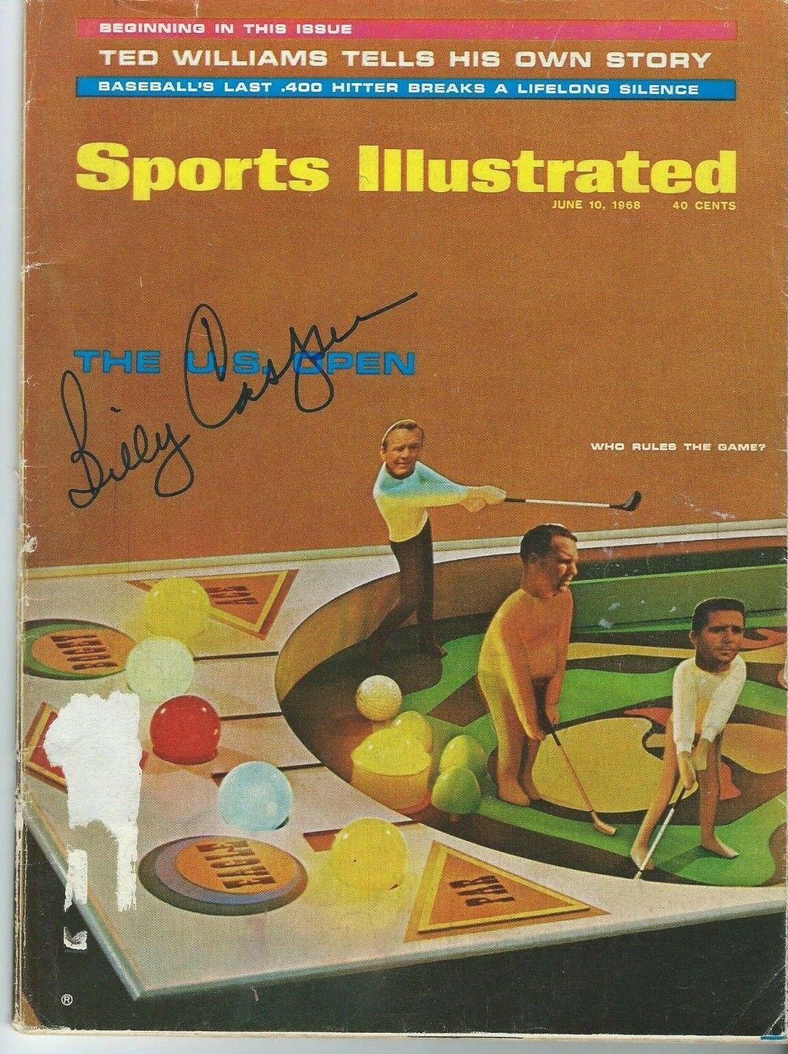 Billy Directly managed store Casper Autographed Sports Illustrated Max 83% OFF Magazine 10 6 Full