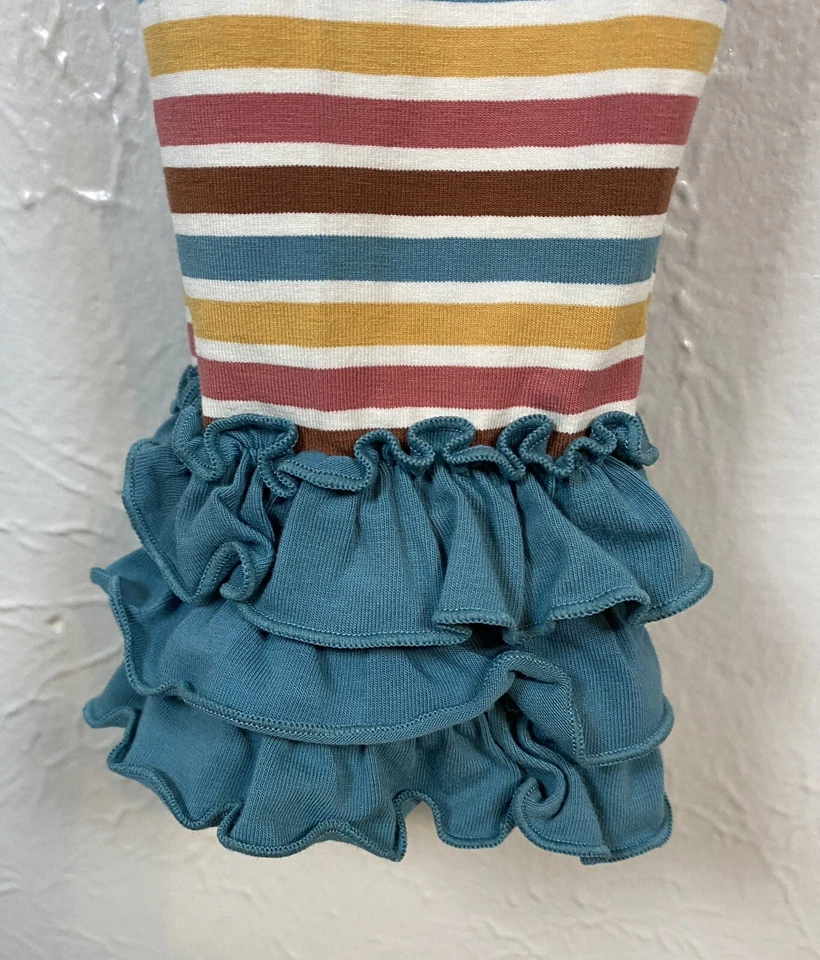 Matilda Jane Just Imagine Cassie Girl's Striped  Bennys / Leggings Size 16 - Image 4 of 4