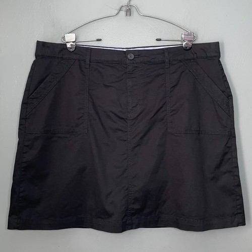 Effortless Stretch Plus Size 18W Black Skort Mini Skirt Attached Shorts Classic