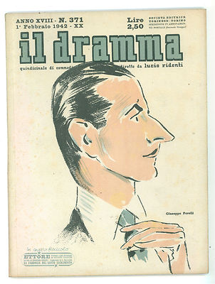 IL DRAMMA N 371 1942 GIUSEPPE PORELLI GIUSEPPE VALENTINI ETTORE PROSPERO MERIMEE