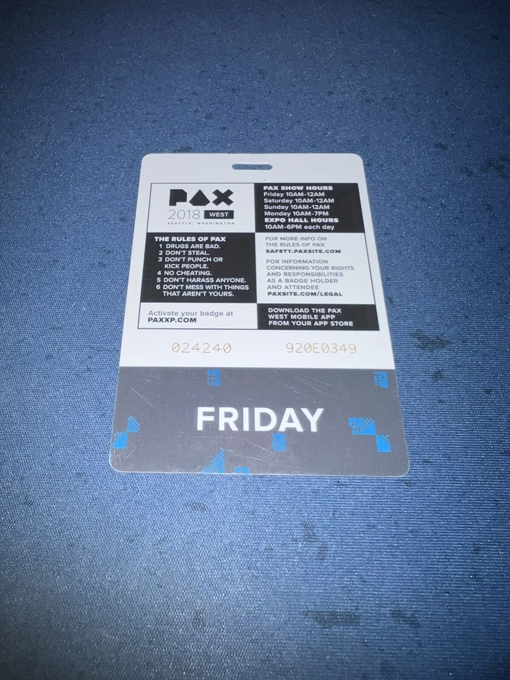 2018 PAX West Passes (All 4 Days + Rare Mixer Promotional Pass) - Image 4 of 4