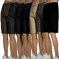 LIME TREE Men’s Denim Jorts - Straight Fit Casual Jean Shorts Size 32-42