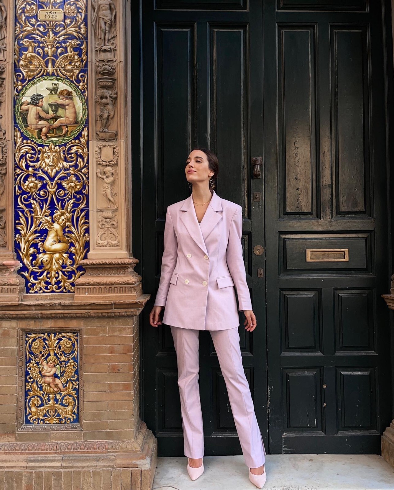 zara lilac blazer dress