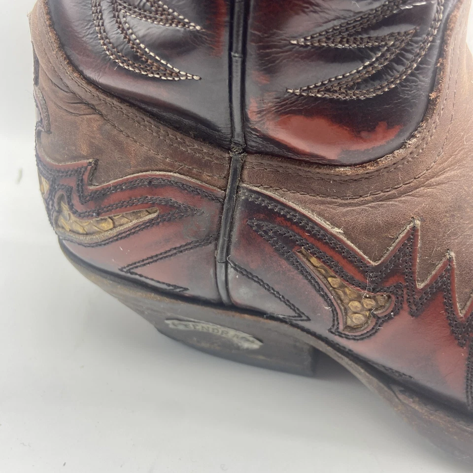 Botas de Vaquero Sendra Para Hombres 7 X Puntera Bordadas al Oeste Medio Pantorrilla De Colección Foto 4 de 4