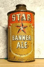 STAR BANNER ALE - CONE TOP - IRTP - $1000 CAN IN BOOK - HARD TO FIND, BOSTON, MA