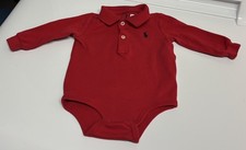Polo Ralph Lauren Red Long Sleeve Bodysuit baby boy 9M