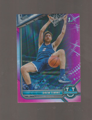 drew timme,2022 bowman u.nba,ncaa,gonzaga,j.j.pearce hs richardson,tx,lakers*pk