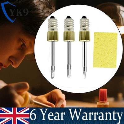 E10 Soldering Iron Tips Replacement Repair Tools + Sponge - Cordless Accessories - Image 1 of 4