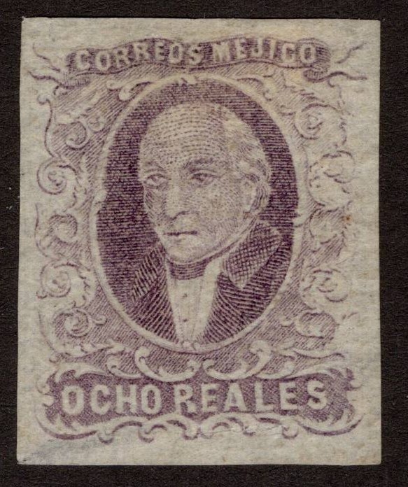 Mexico 1856 Issue Scott 5b Mint No Gum, Catalog $225, VF-XF