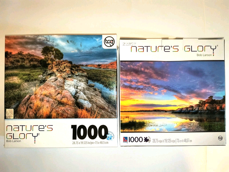 Lot Of 2 Natures Glory 1000 Pc Puzzles