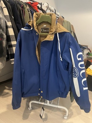 【新品未使用】GUCCI フード付き中綿ジャケット 715536 2023AW 24-25新作 グッチ ナイロン ダウンジャケット (GUCCI/ダウンジャケット