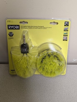 Ryobi Medium Bristle Brush Multi Purpose Cleaning Kit (2-Piece) A95MP1