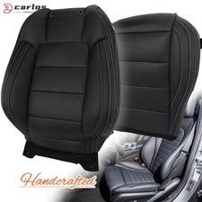 Front Replacement Perforated Leather Seat Covers Set For 15-23 Ford Mustang