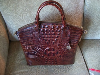 Brahmin Pecan Large Duxbury Satchel   Absolutely Pristine