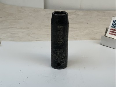 Unbranded  14mm  1/2 Drive 6pt Deep Metric Impact Socket, Dark Finish
