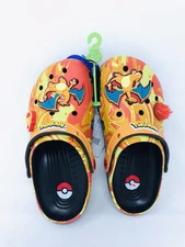Crocs Pokemon Classic Clogs Charizard Orange Yellow 210242-001 Junior Size 6 New