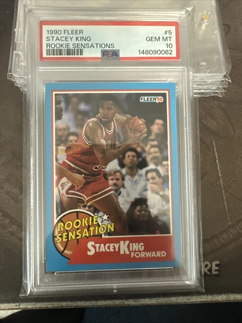 1990 Fleer Rookie Sensations #5 Stacey King RC Bulls PSA 9
