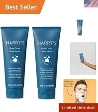 Moisturizing Aloe Vera Shaving Cream - Eucalyptus Mint - 2 Pack of 3.4 oz