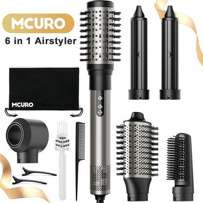 Warmluftbürste 6-in-1 Haarstyler & Haartrockner 110,000 U/min,Kein Hitzeschaden