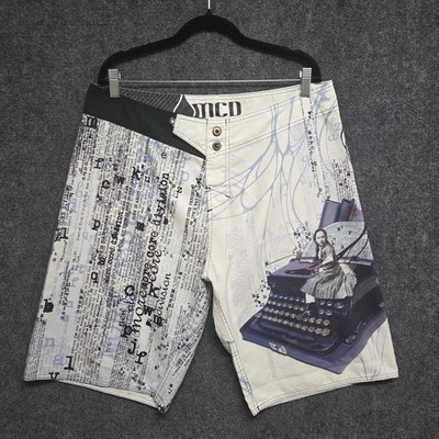 More Core Division MCD Board Shorts Mens 36 11  Inseam Swim Trunks Y2K