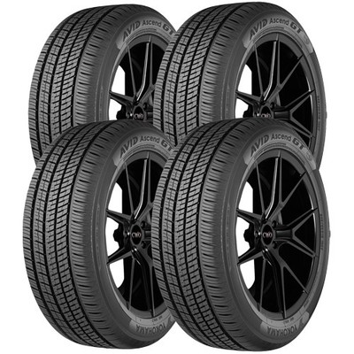 (QTY 4) 245/50R17 Yokohama Avid Ascend GT 99V SL Black Wall Tires