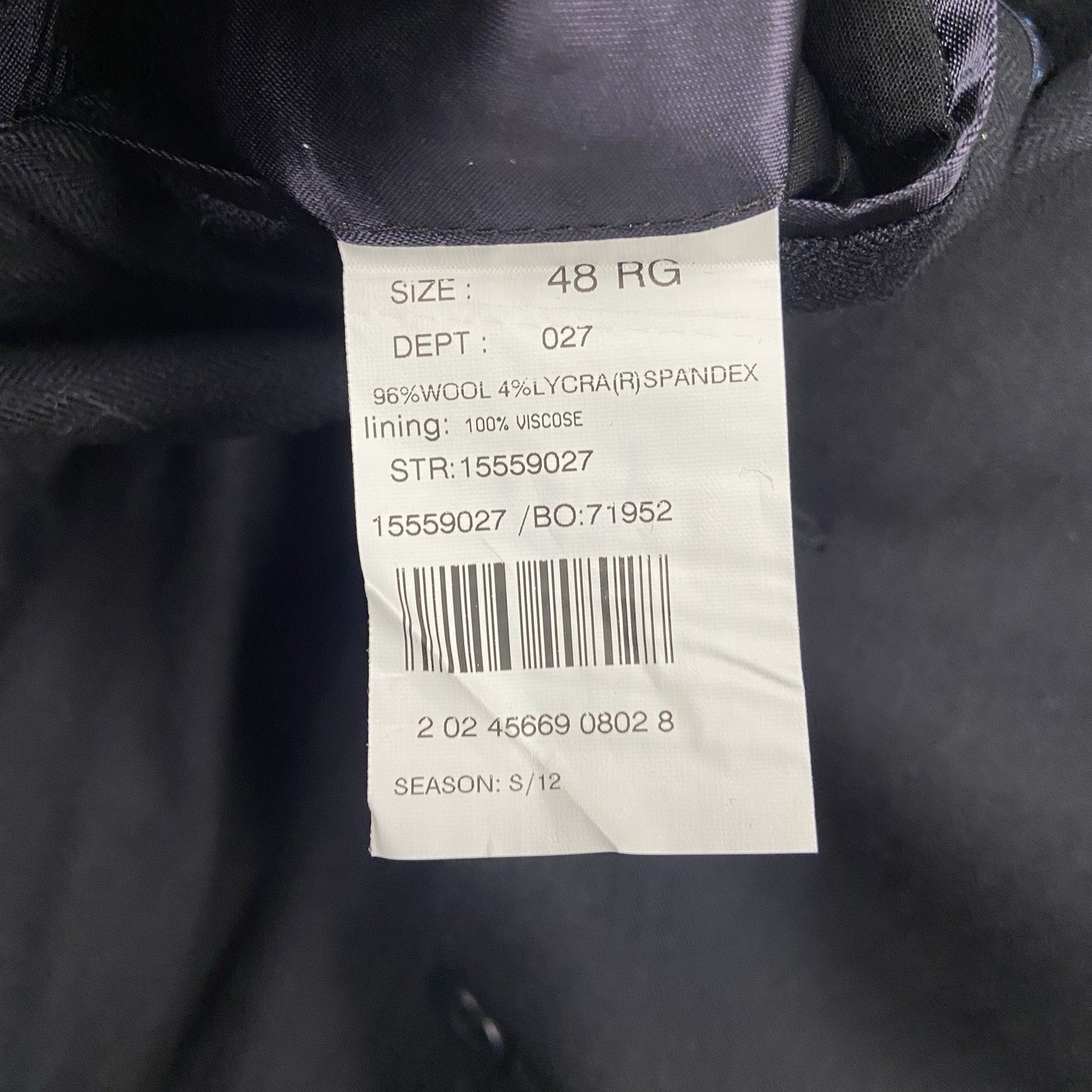 NWT Brooks Brothers 346 Wool Stretch Suit Navy/Black 48R Jacket 40x29 Pants thumbnail 8