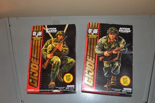 1993 HASBRO COMMEMORATIVE COLLECTION G.I.JOE ACTION SOLDIER & ACTION MARINE