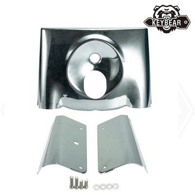 Headlight panel Smooth 3-Piece Fork Tins Covers Kit Fit For Harley Softail Delux