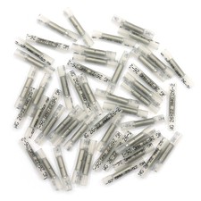 50Pcs Clear 26-22AWG Insulated Crimp Splice Terminal Heat Shrink Butt Connectors