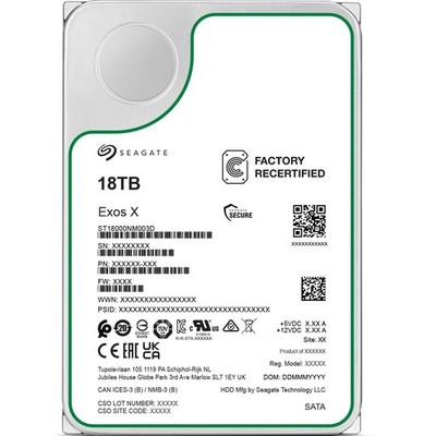Seagate HDD 18TB 3.5 Zoll Exos Enterprise X20 SATA 6Gb/s 7200U NAS ST18000NM003D