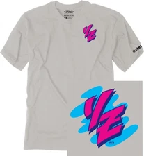 Factory Effex Yamaha Retro YZ Mens Short Sleeve T-Shirt Light Gray