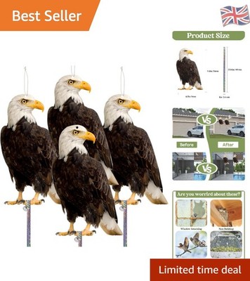 4er Set Wasserdichter Eulen Vogelschreck für Garten & Balkon - Effektiver Taubenr...