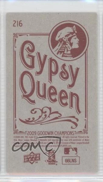 2009 Goodwin Champions Mini Black Border Gypsy Queen Back Joakim Soria #216 - Image 2 of 2