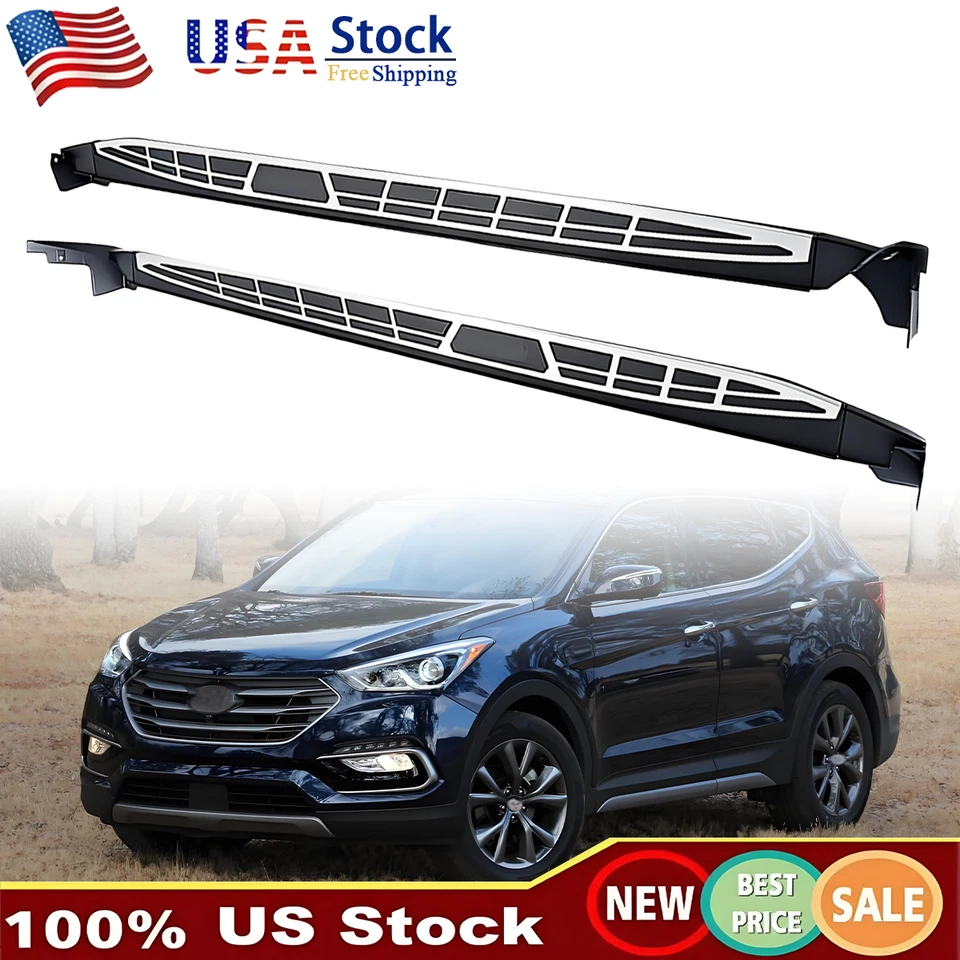 NUEVA 2 PIEZAS estribo para Hyundai Santa Fe Sport 2013-2018 escalón lateral barra Nerf Foto 3 de 4
