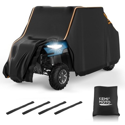 420D Waterproof UTV Cover for 4-6 Seater, Reflective Strips, Easy Use, Fits Pola