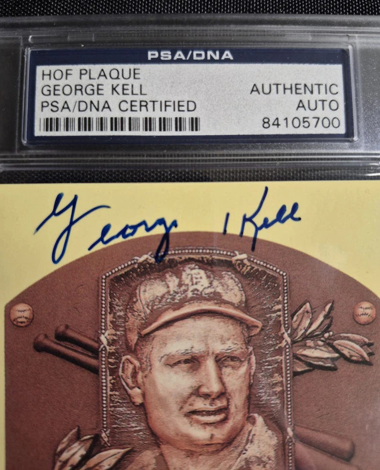 George Kell Autograph Hall Of Fame Plaque PSA Certified - Image 2 of 4