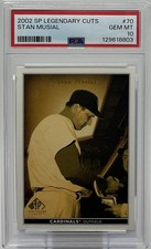 Stan Musial PSA 10- 2002 SP Legendary Cuts -Cardinals, Stan The Man, HOF