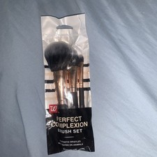 Perfect Complexion Make-Up Brush Set Powder-Foundation-Concealer, New
