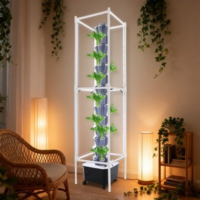 Hydroponic Tower Garden with Water Pump 50 Pods Indoor Growing System