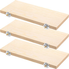 3 Pack Bird Perch Stand, Parrot Wood Platform, Natural Wooden Perch Toys Playgro