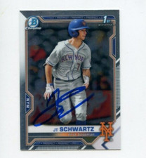 JT SCHWARTZ SIGNED 2021 BOWMAN CHROME DRAFT CARD AUTO