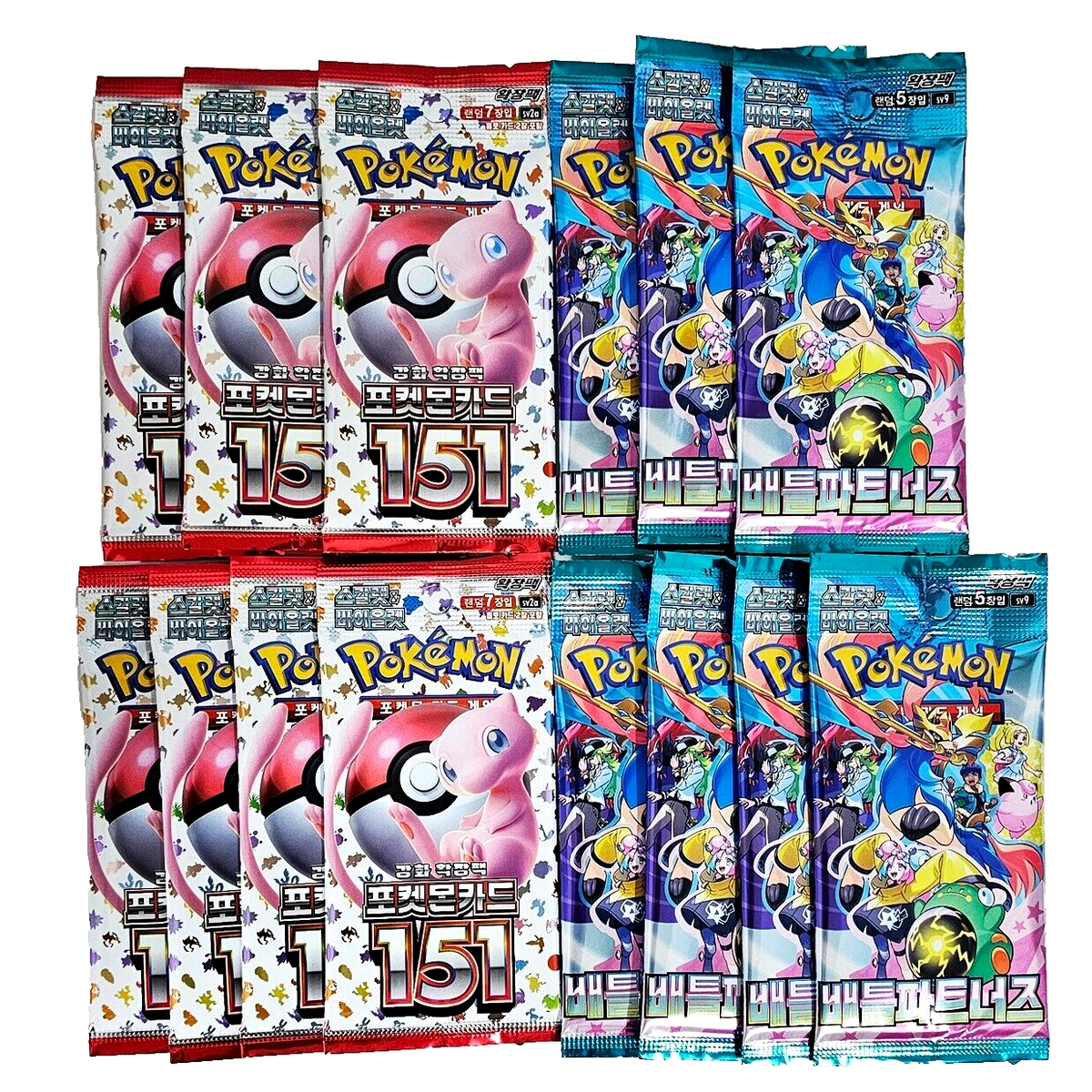 17(7+7+3) PACKS 151+Journey Together+Random Pokemon Cards Booster