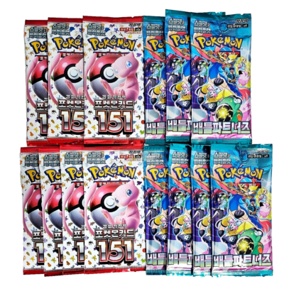 17(7+7+3) PACKS 151+Journey Together+Random Pokemon Cards Booster