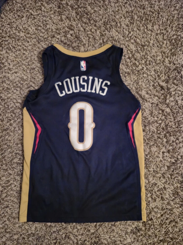 New Orleans Pelicans Jersey SM Cousins Mens Blue Basketball Sports NBA - Image 2 of 2