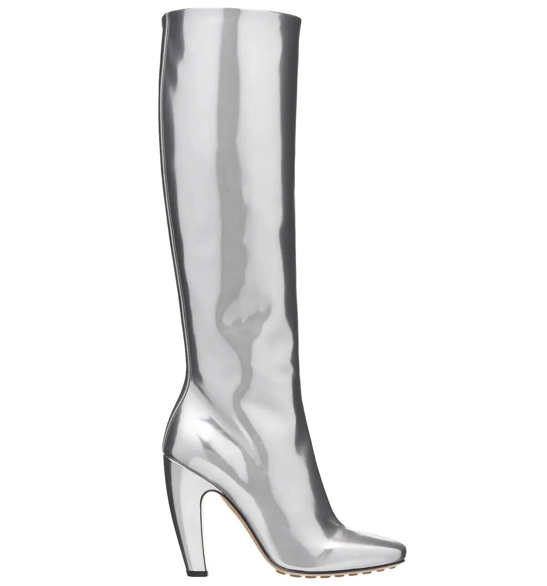 BOTTEGA VENETA 'Canalazzo' Mirrored Leather Knee-High Boots 39 / 9