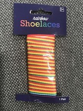 New Rainbow Shoelaces 1 Pair Gay Pride LGBTQ Multicolor Laces
