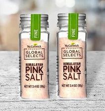 2 McCormick Gourmet Global Selects Himalayan Pink Salt - 3.4 oz Each